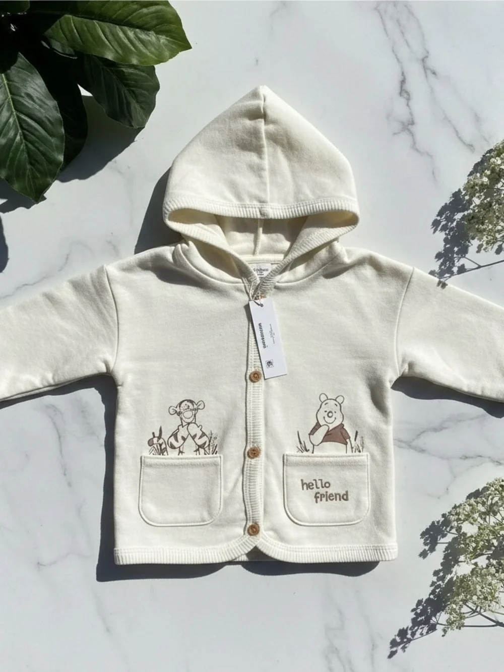 NWT Carter’s Toddler Winnie The Pooh Cream 3 Piece Set Jacket Bodysuit Pants 18M